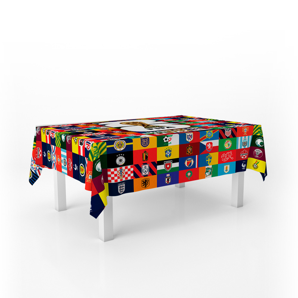 Toalhas De Mesa Retangular Copa Do Mundo 2026 Oxford 350x140 Futebol Mundial