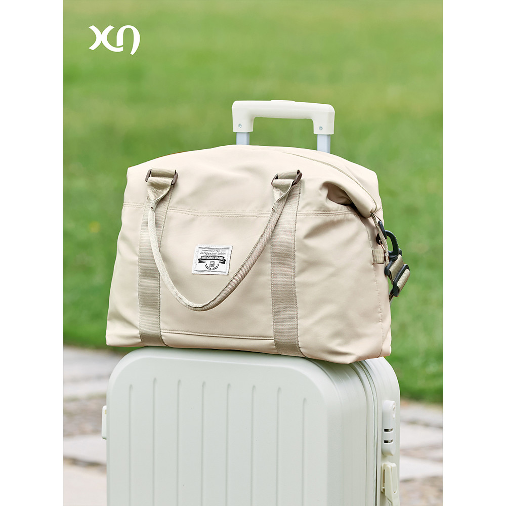 Bolsa de viagem portátil feminina de grande capacidade, leve, curta distância, negócios, viagem, bagagem, viagem, pode c