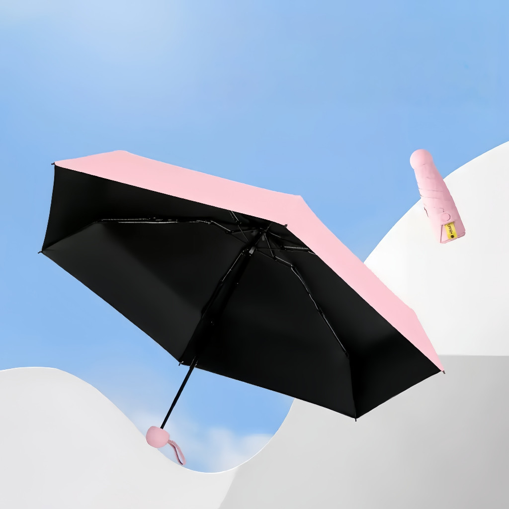 Guarda-Chuva Mini Capsula 5 Dobras - Para Sol e Chuva, Várias Cores e Acompanha Estojo — imagem 2 de 2