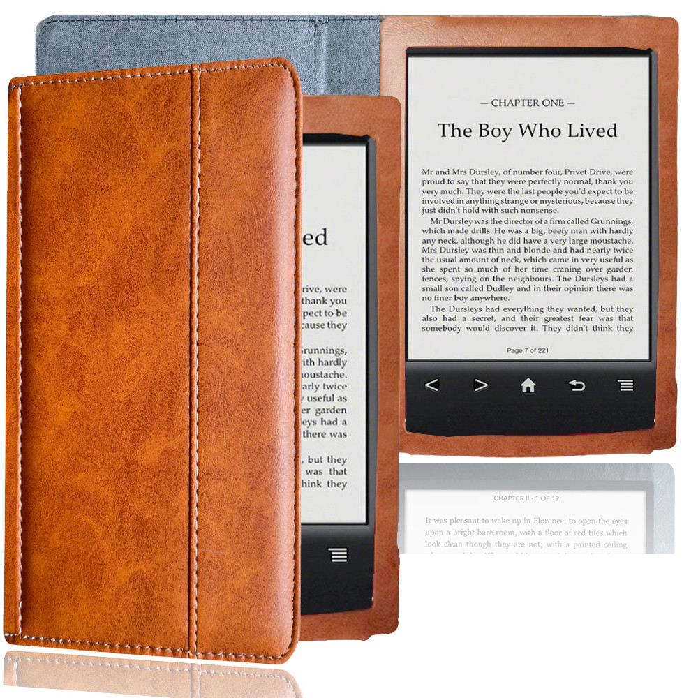 Adequado para sony prs T2 E-Book capa de couro sony prs T1 Flip tipo capa protetora magnética