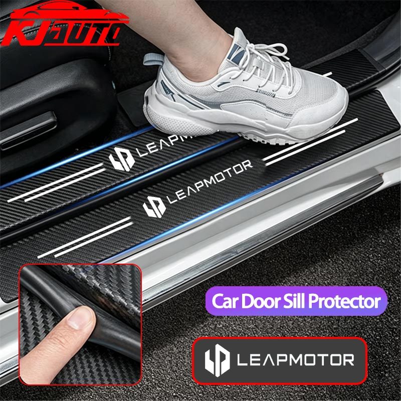 Leapmotor Protetor De Soleira De Porta De Carro Anti-Arranhões Tapete De Limiar Placa De Chinelo Adesivo De Proteção De 