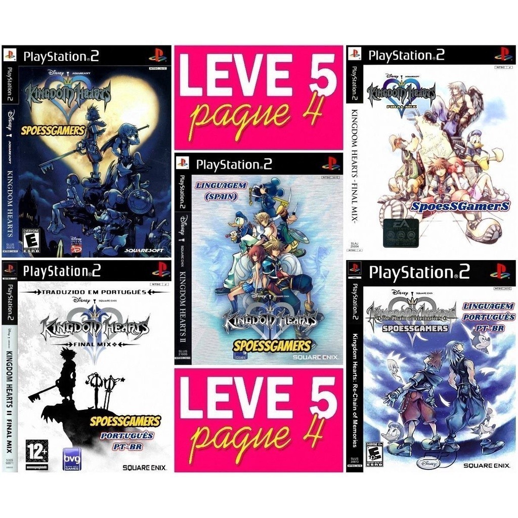 Games PS2 Kit Kingdom Hearts Collection (5 s) Alter Games Promoção