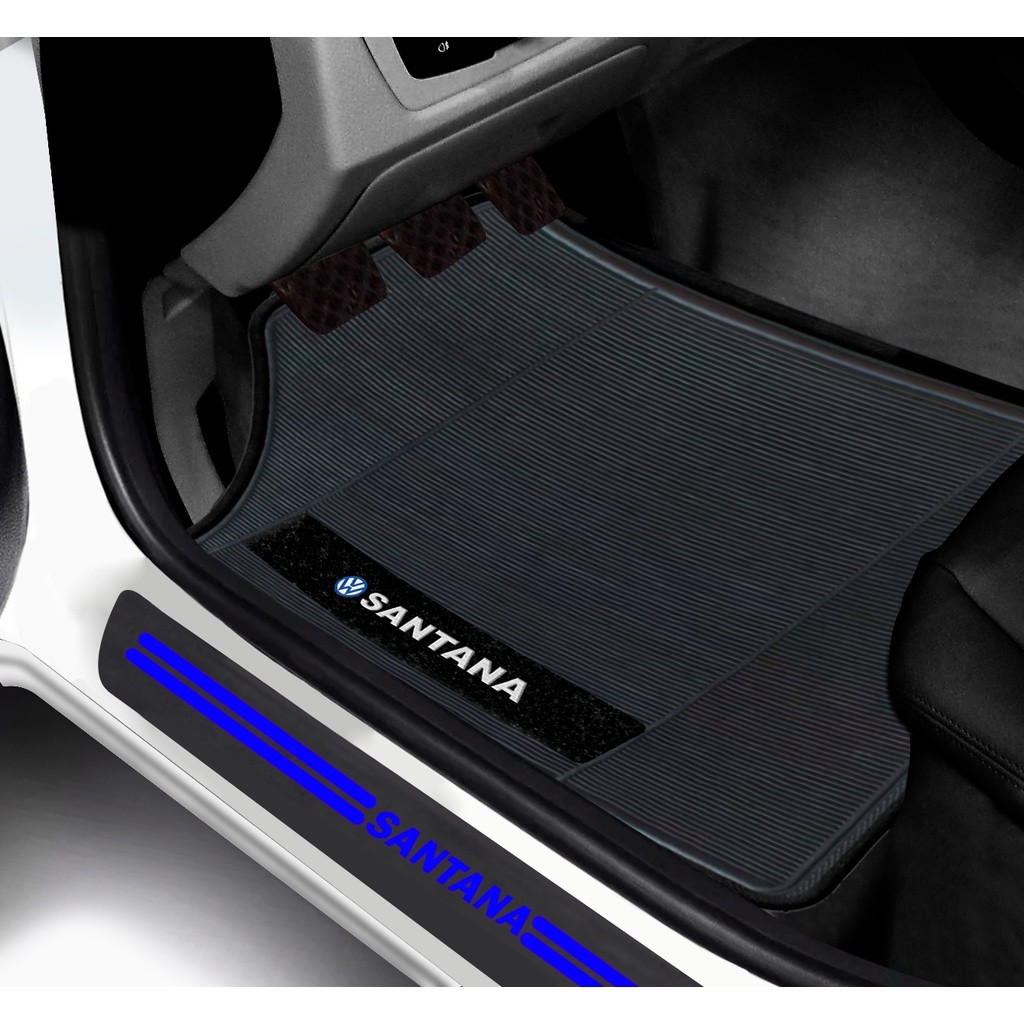 Kit Tapete E Soleira De Porta VW Santana Universal Carro personalizado
