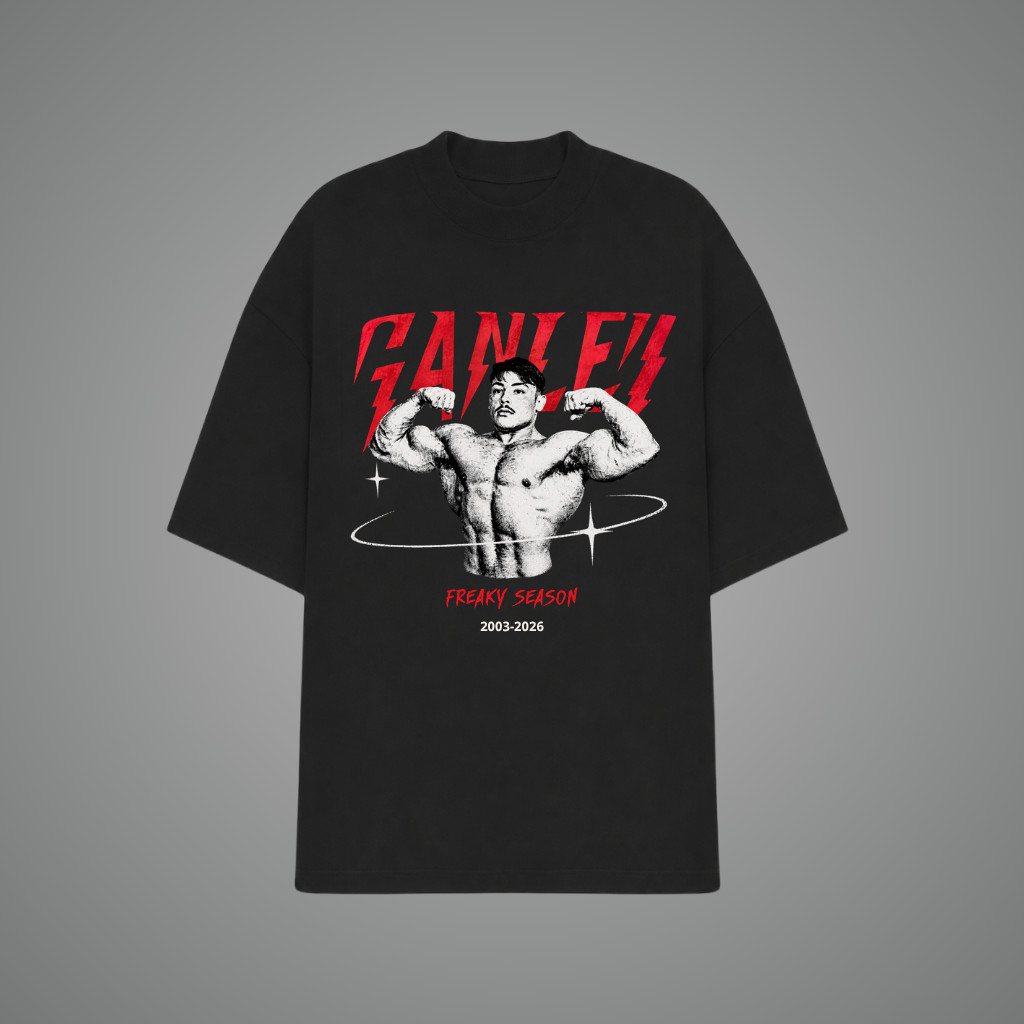 Camiseta Oversized Masculina Algodao Fio 30 Graphic Tee Streetwear Estampa Ganley Bebezinho