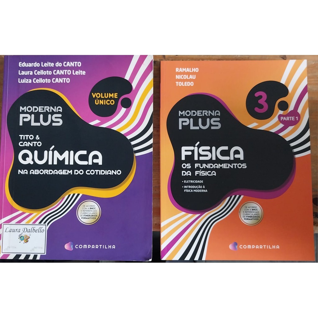 LIVRO,KIT(2), MODERNA PLUS,1.QUÍMICA NA ABORDAGEM DO COTIDIANO, TITO & CANTO, 2.FÍSICA OS FUNDAMENTOS DA FÍSICA, PARTE 1