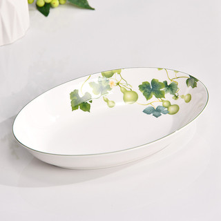 T Tangshan osso China sopa profunda prato de peixe 10 Polegada casa cabeça de peixe prato Hotel talheres Oval 33cm prato