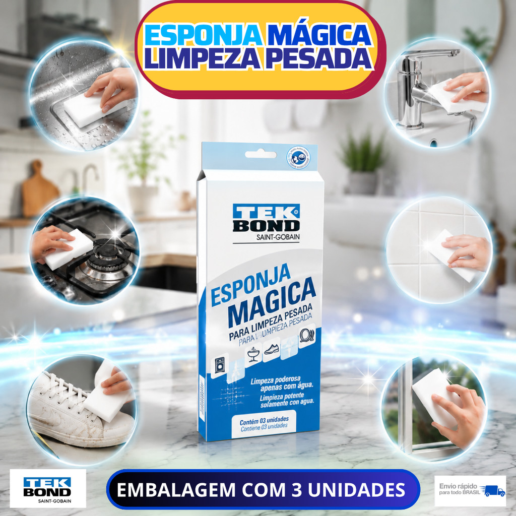 Esponja Magica Bucha Melamina Buchinha De Limpeza Mancha