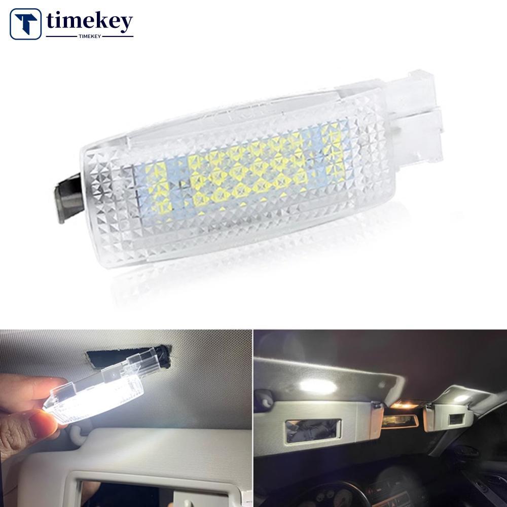 TIMEKEY 1Pc Carro LED Interior Viseira De Sol Lâmpadas Espelho Vaidade Para Volkswagen VW Golf 5/6 Plus Jetta Passat cc