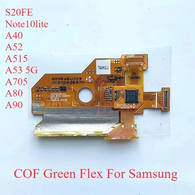 1 unidade de Cabo Flexível Verde COF para Tela LCD Touch Screen para Reparação de Tela do Samsung Galaxy Note10 Lite A51
