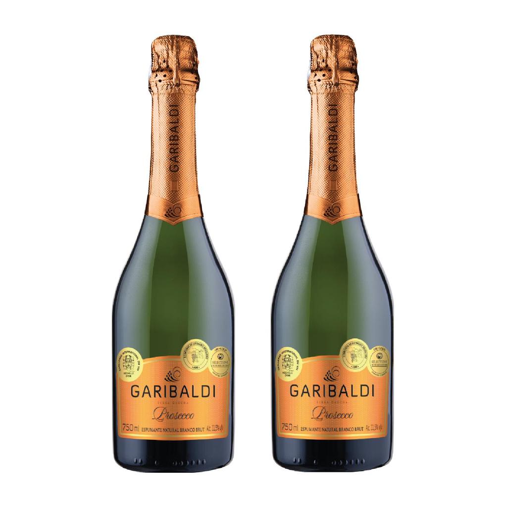 Kit 2 Espumante Branco Brut Garibaldi Prosecco 750ml