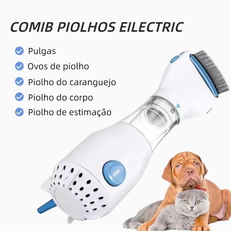 Pente Elétrico Para Piolhos Para Remover Piolhos E Ovos De Piolhos Em Cães Gatos E Crianças