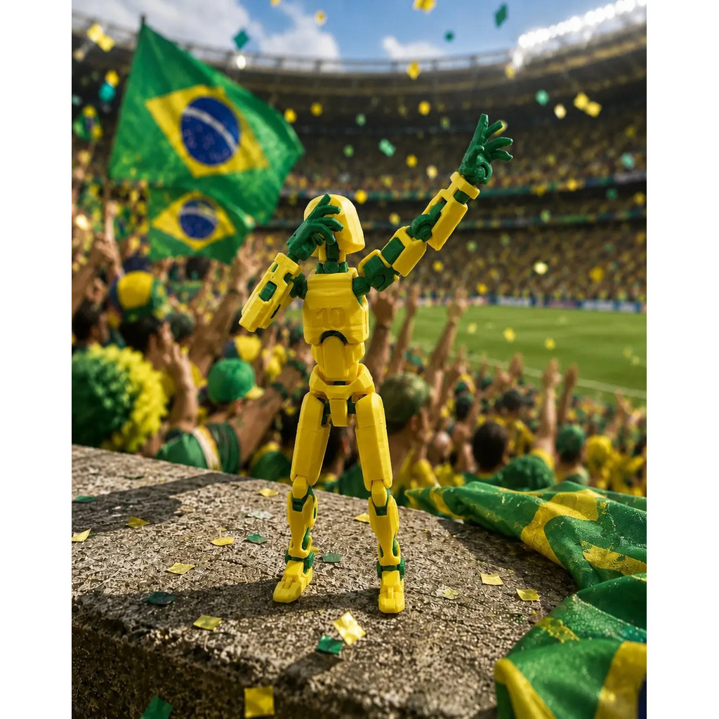 Boneco Articulado Dummy Edição Copa Do Mundo 2026 Montado