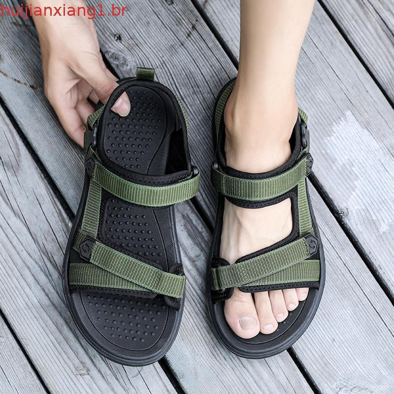 Sapatos masculinos sandálias de cnhada ao ar livre sapatos de praia sapatos de cnhada sandálias planas moda sapato