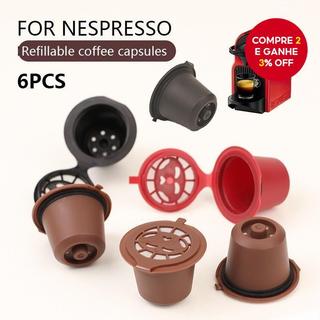 6 Peças Recarregáveis Reutilizáveis Para Cápsula Nespresso , Máquina De Café Expresso…