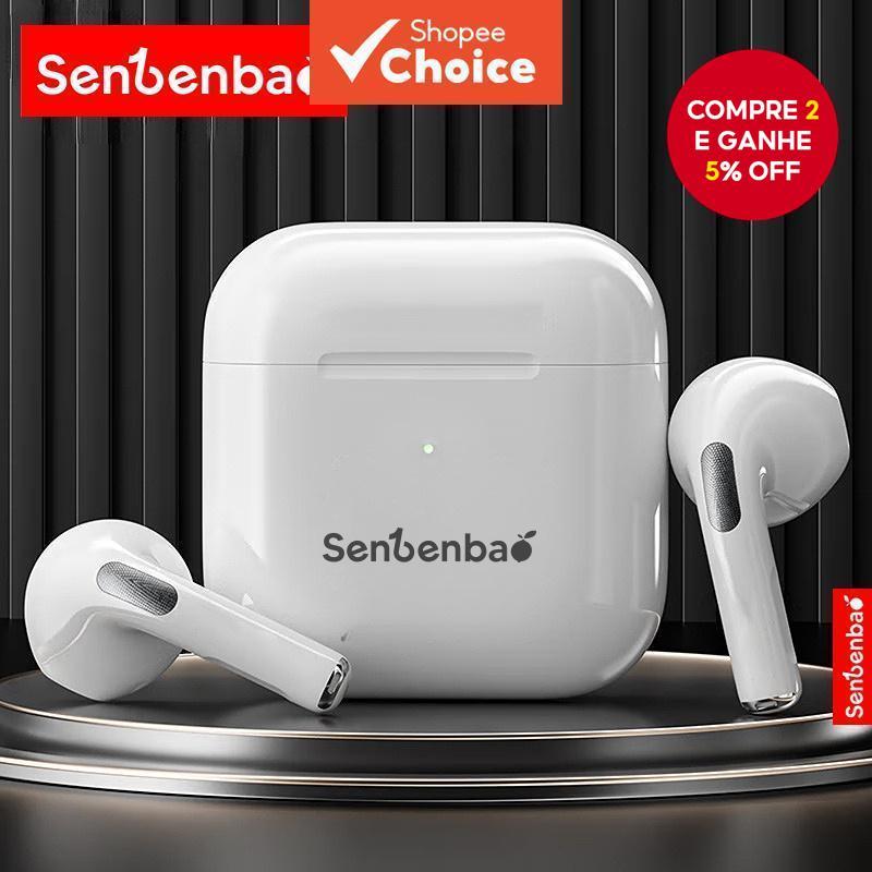 Fones de Ouvido Sem Fio SenBenBao HT38 TWS ENC, Fones Bluetooth Esportivos Estéreo Intra-Auriculares com Microfone