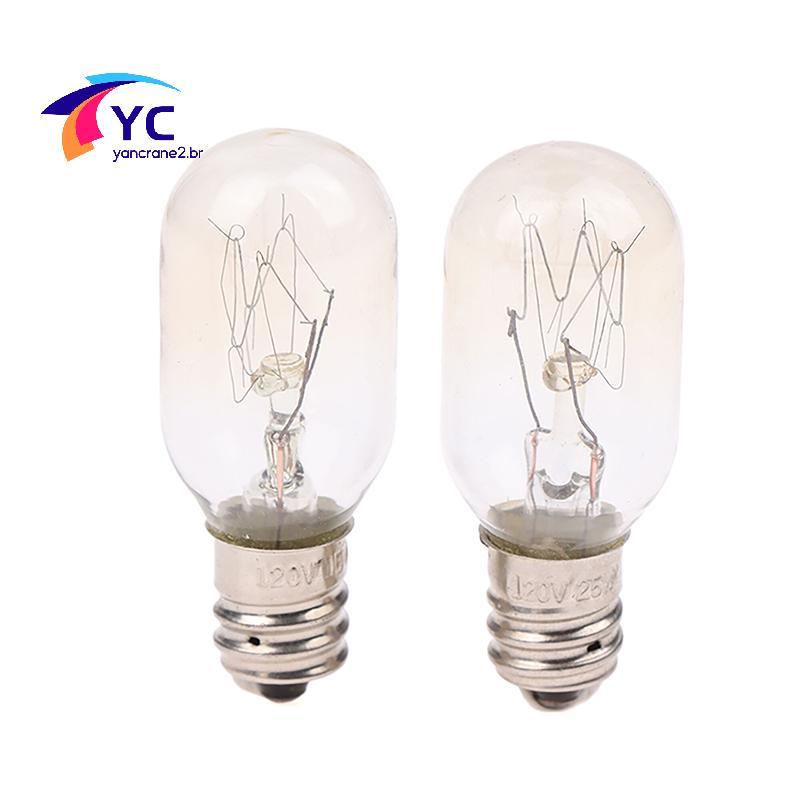 YCBR 1Pc T20 E12 120V 15W/25W Lâmpada De Sal Globo Lâmpadas Incandescentes Geladeira Forno Substituição .