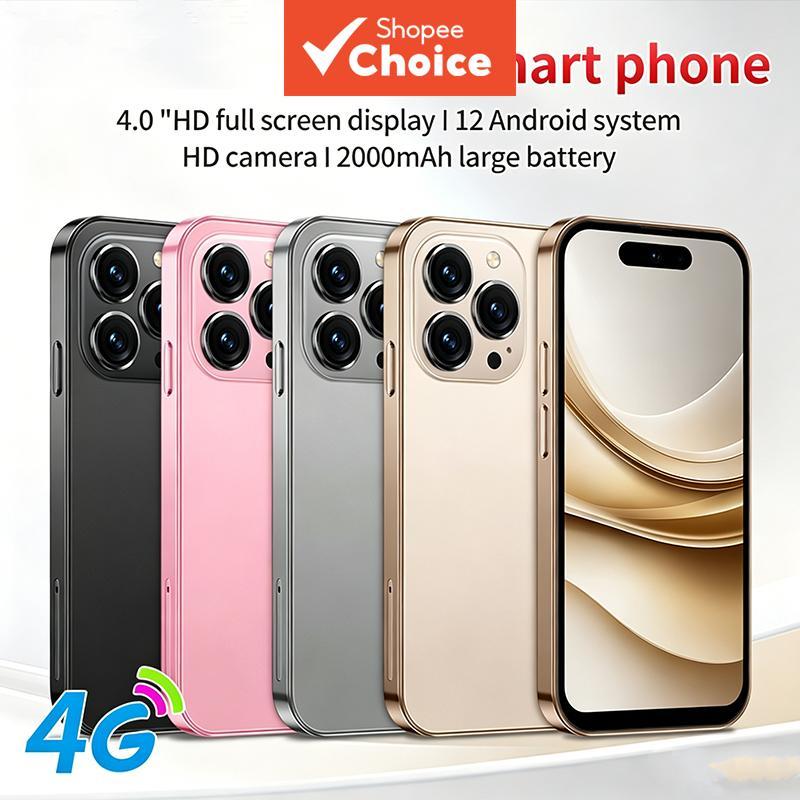 Novo Mini Smartphone Android 12.0 M17 Pro 4G LET com capa e película protetora de tela, bateria de 2000mAh, 2GB+16GB,