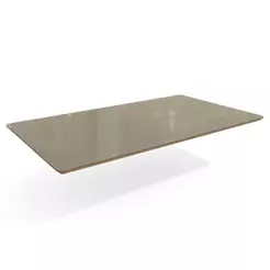 Tampo Mesa Sala de Jantar Madeirado c/ Vidro TA26 Crome/Jantar/Premium Retangular 160x90cm Freijo/Bronze - Kappesberg