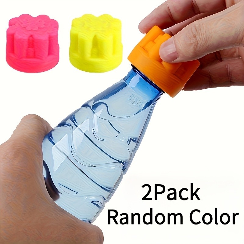 Abridor de garrafas Manual de Silicone de 2 unidades (cor aleatória)| Mecanismo ergonômico antiderrapante de aperto e al
