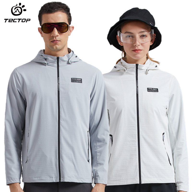 TECTOP Outdoor Primavera Outono Homens Mulheres Capuz Removível Montanhismo Esportes Blusão Lazer Esportes Jaquet