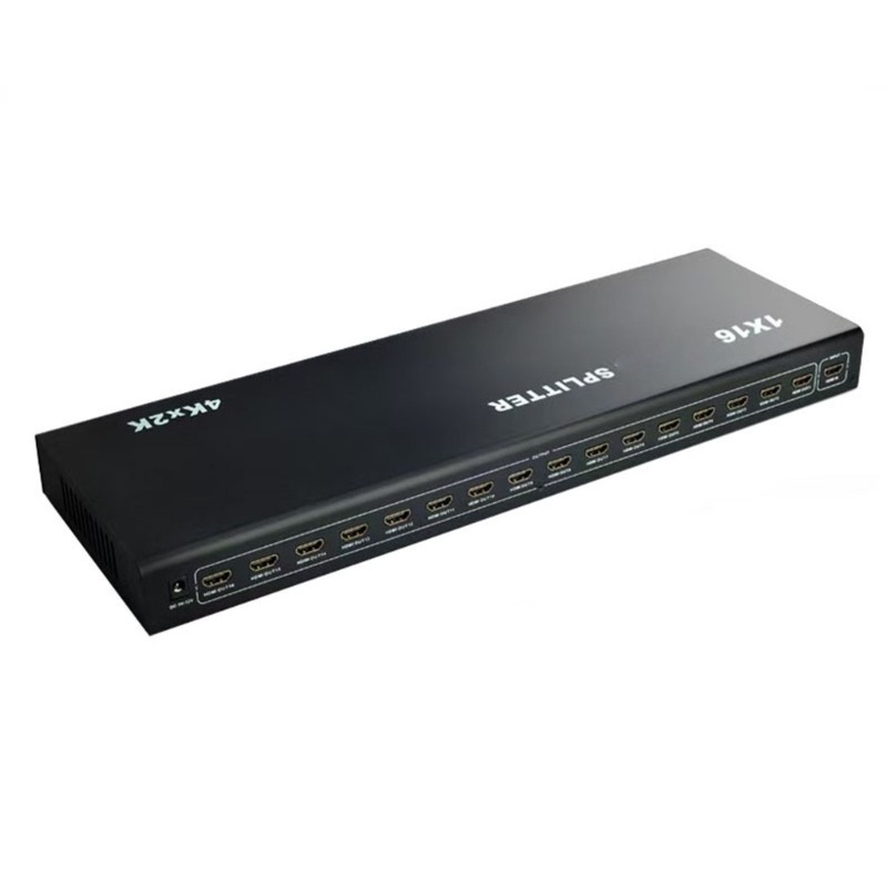 Distribuidor Divisor Earrhy HDTV 1X16 Garante Distribuição Vídeo 4K Estável Até 16 Telas Uma Vez