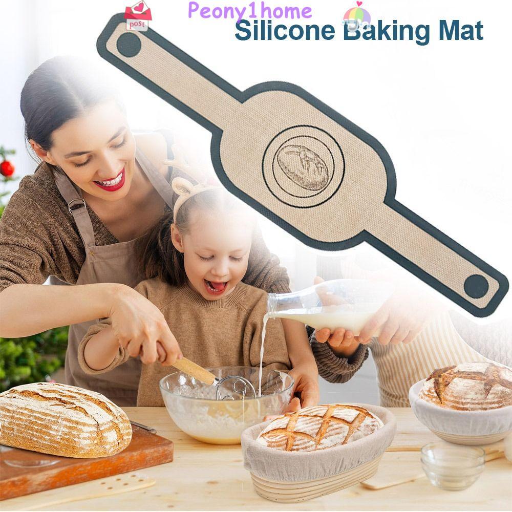 Almofada De Forno De Padaria PEONYHOME , Esteira De Cozimento De Silicone Oval Antiaderente , Estilingue De Pão Com Alça