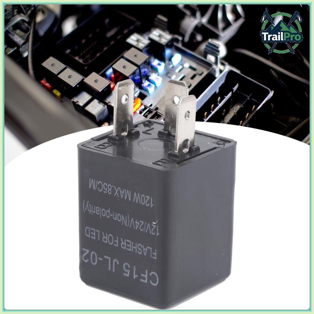 TrailPro CF15 JL02 LED Pisca-pisca Relé Eletrônico de 3 Pinos Sem Polaridade 12V 24V Universal ABS Flash Normalmente