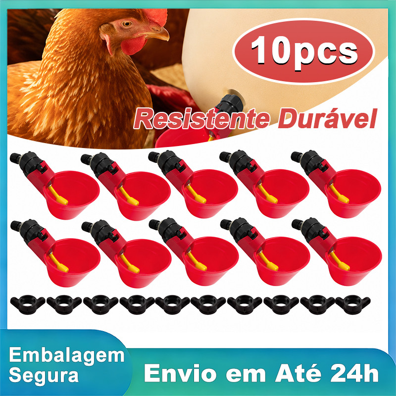 Bebedouro Automático Para Galinhas E Aves - Copo Bebedor Antivazamento Para Avicultur 10PCS