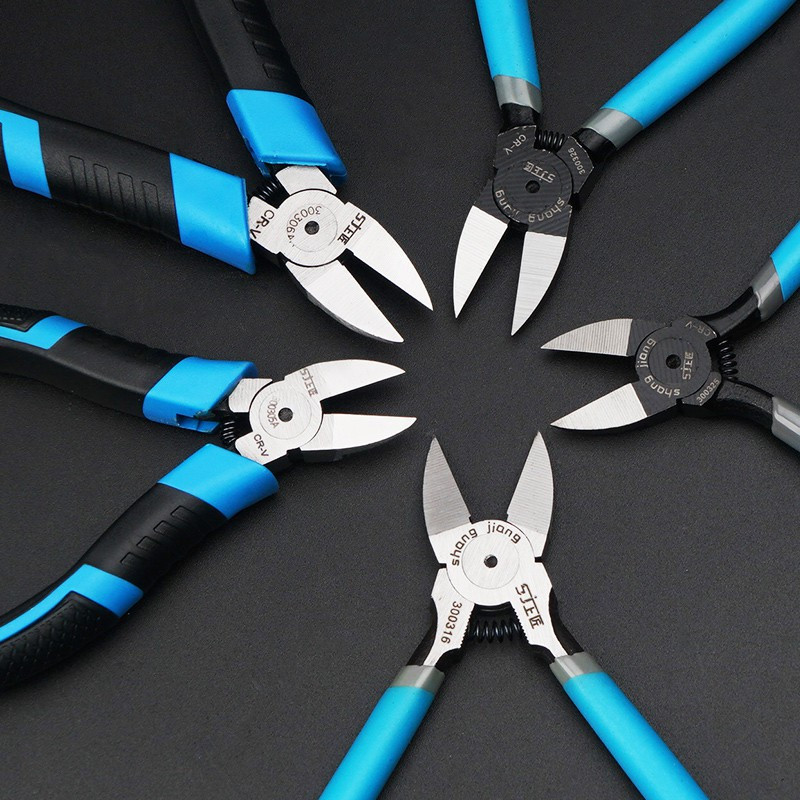 Mini Alicate Shangjiang Alicate de Bico Estilo Japonês Alicate de 20cm com Mola Alicate Diagonal de 17cm Cortadores de F