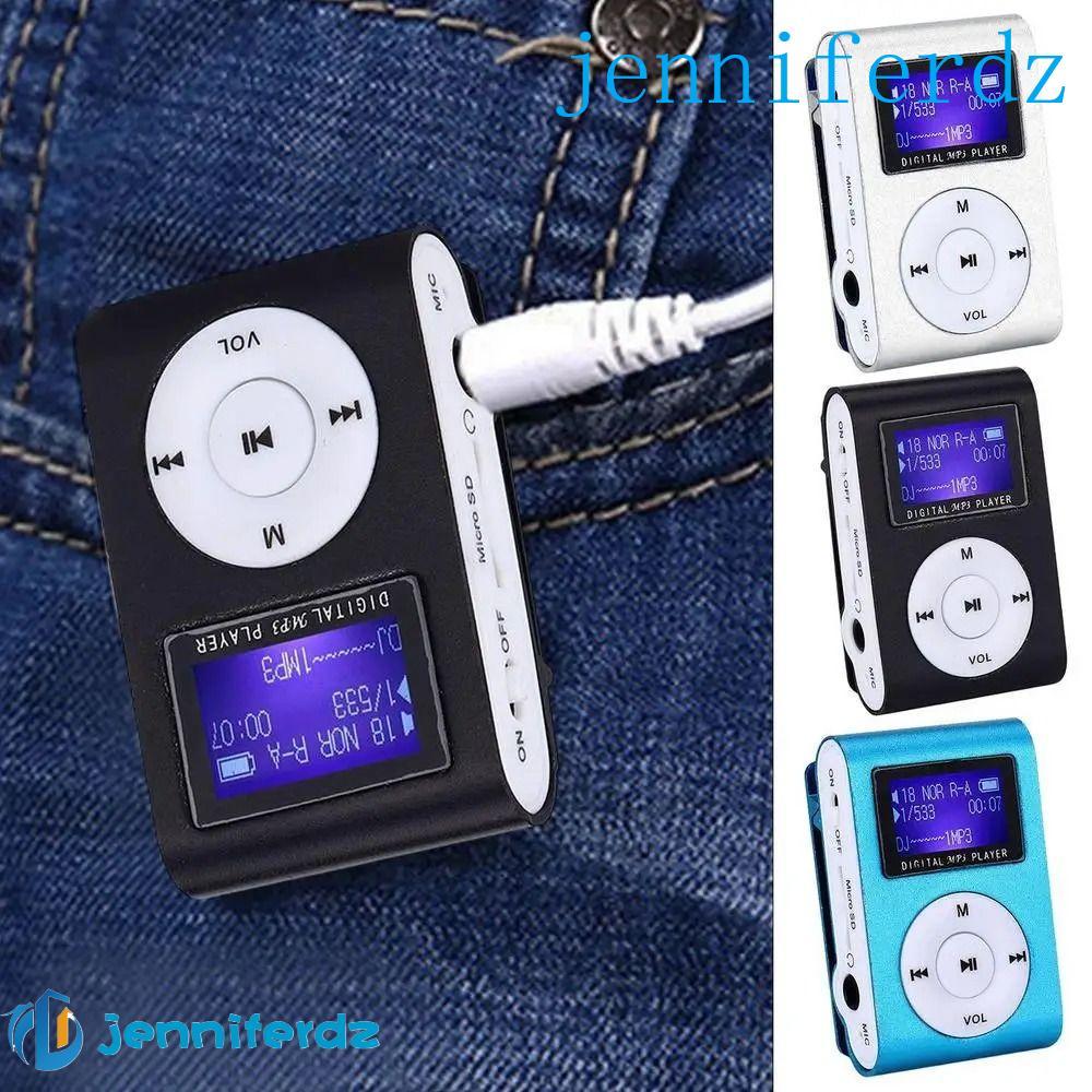 AJENNIFER Mini Reprodutor De MP3 Portátil , Clipe De Metal Com Tela LCD USB MP3 Reprodutores De Música , Slot Para Cartã