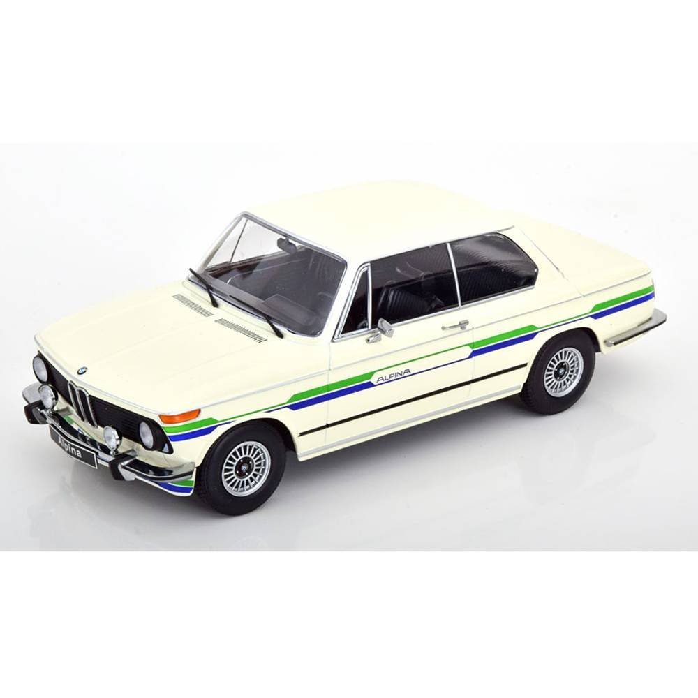 Miniatura Carro BMW 2002 Alpina (1974) - Branco - 1:18 - KK Scale