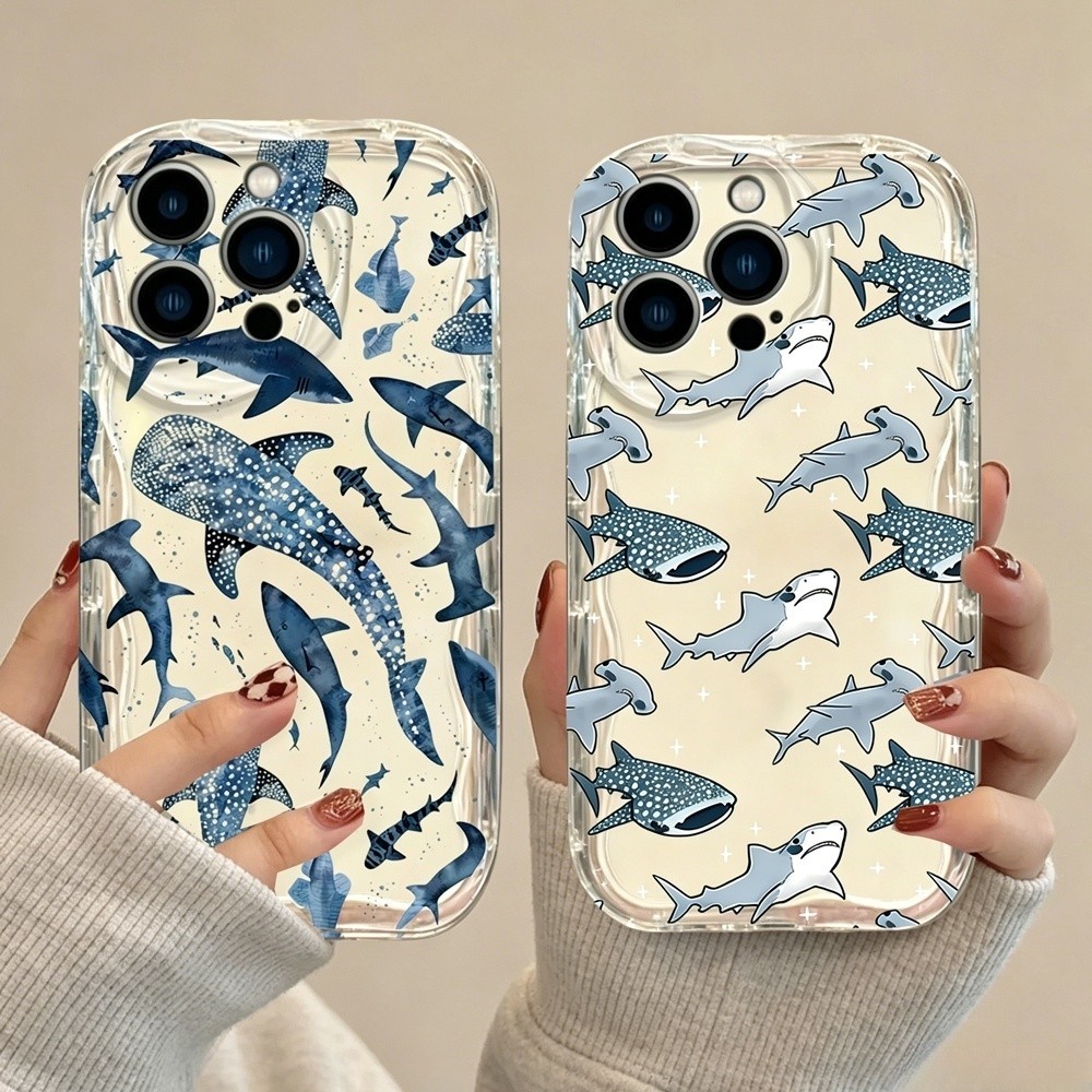 Capa De Tubarão Baleia Fofa Para Samsung Galaxy A57 A17 A15 A16 A27 A37 A07 A26 A56 A36 A55 A54 Invólucro Ocean Animal S