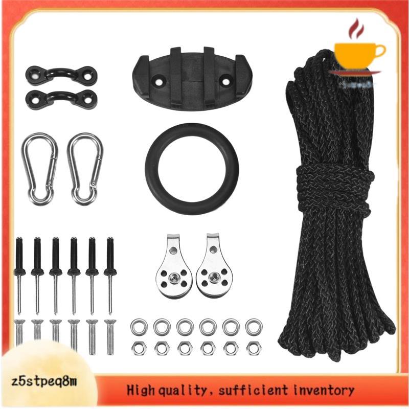 Kit De Carrinho De Âncora Inflável Resistente Caiaque Canoa Sistema De Carro Com Acessórios