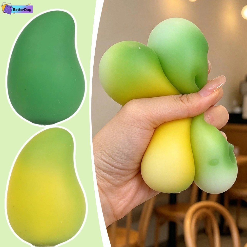 Brinquedo De Estresse Mole De Manga Que Muda De Cor Realista , Bola De Aperto De Recuperação Lenta E Macia Para Alívio D