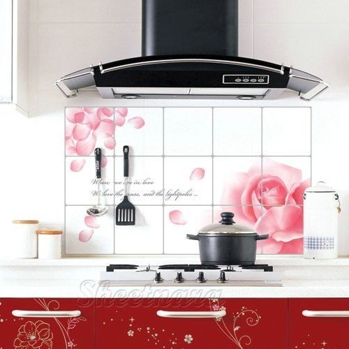 Adesivo à prova de óleo de cozinha à prova de fogo, resistente a altas temperaturas, adesivo de parede à prova d'água, à