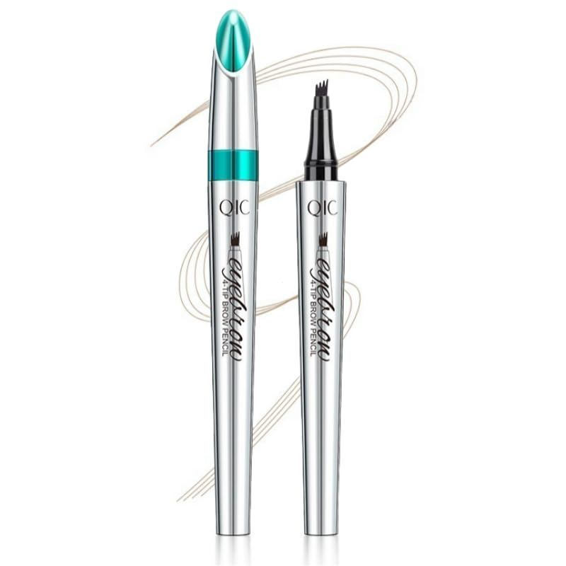 Caneta de Sobrancelha para Microblading - Longa Duração, 4 Pontas, À Prova d'Água, com Ponta Triangular, Fácil Aplicação