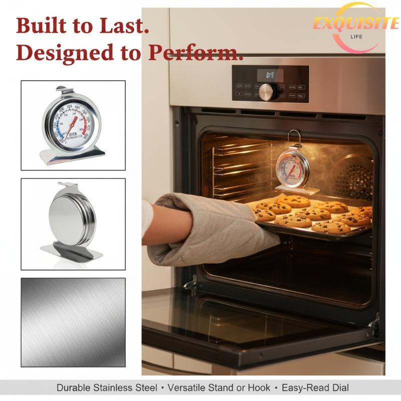 [EL-t] Mini Termógrafo De Forno Inoxidável 300 ° C Stand Up Medidor De Temperatura Mostrador Preciso Para Pão Pastelaria
