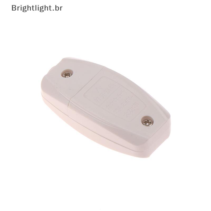 [brightlight.br] 2 Unidades Interruptor De Botão Liga/Desliga Em Linha Branco Luzes Led Controle Intermediário On-Line F