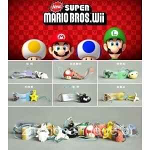 Nova Corrente para Celular Importada do Japão Super Mario WII Mario Kart, Pingente de Corrente para Celular, Chaveiro TK
