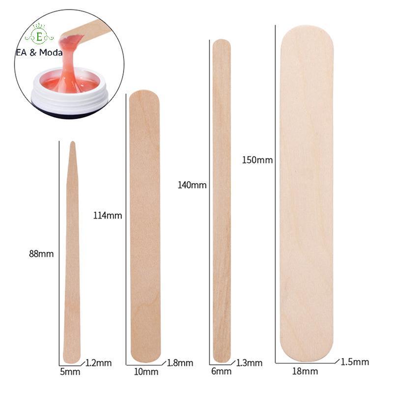 EA & Moda 100 Pcs Mulher Depilação De Madeira Sti Espátula De Descartável Cera Stis Rosto Sobrancelhas Ferramenta De Bel