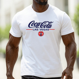 Camiseta Coca-Cola Clássica Retrô T-Shirt 100% Algodão Premium Unissex Camiseta Masculina Estampada
