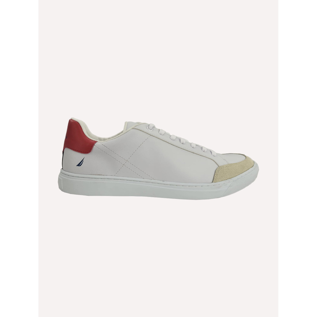 Tênis Nautica Masculino SL Couro Vermelho/Branco