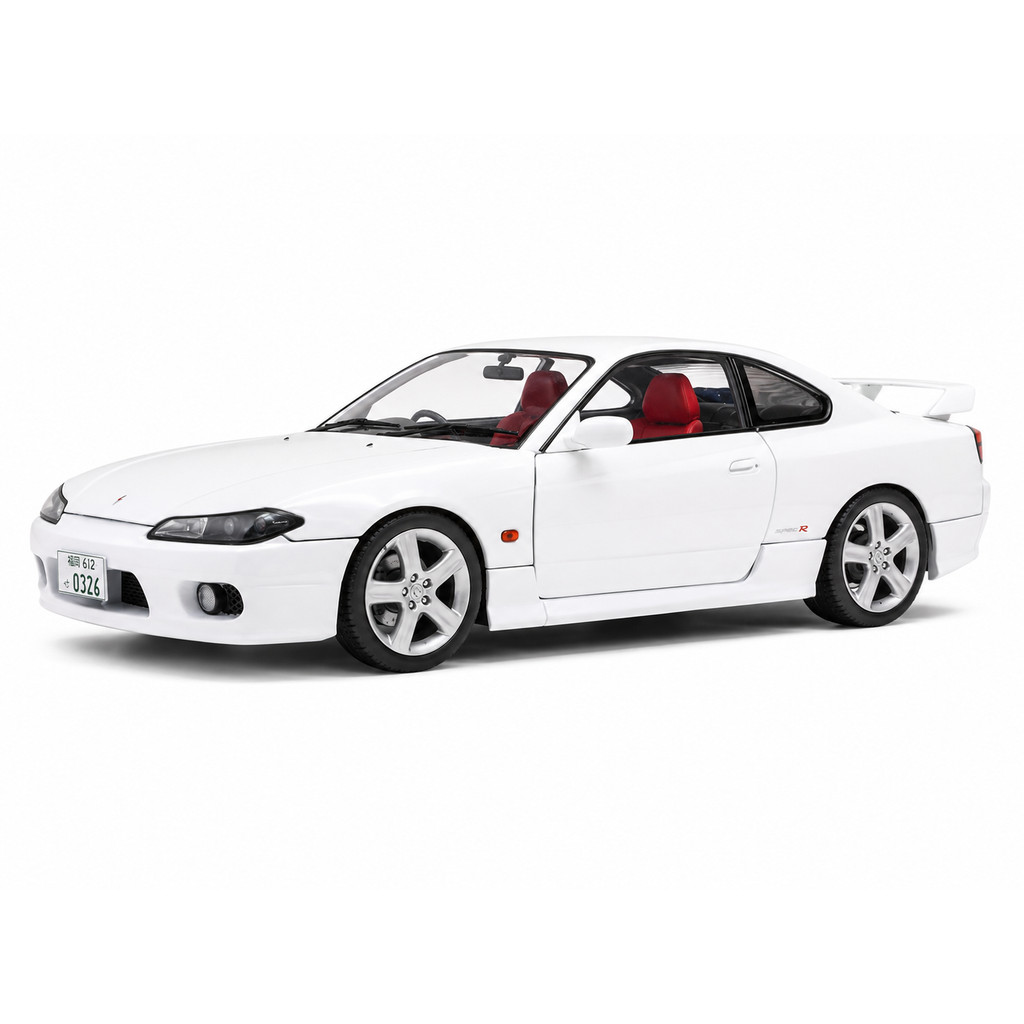 Miniatura Nissan Silvia S15 Spec-r Aero 1999 Branco 1:18 Solido
