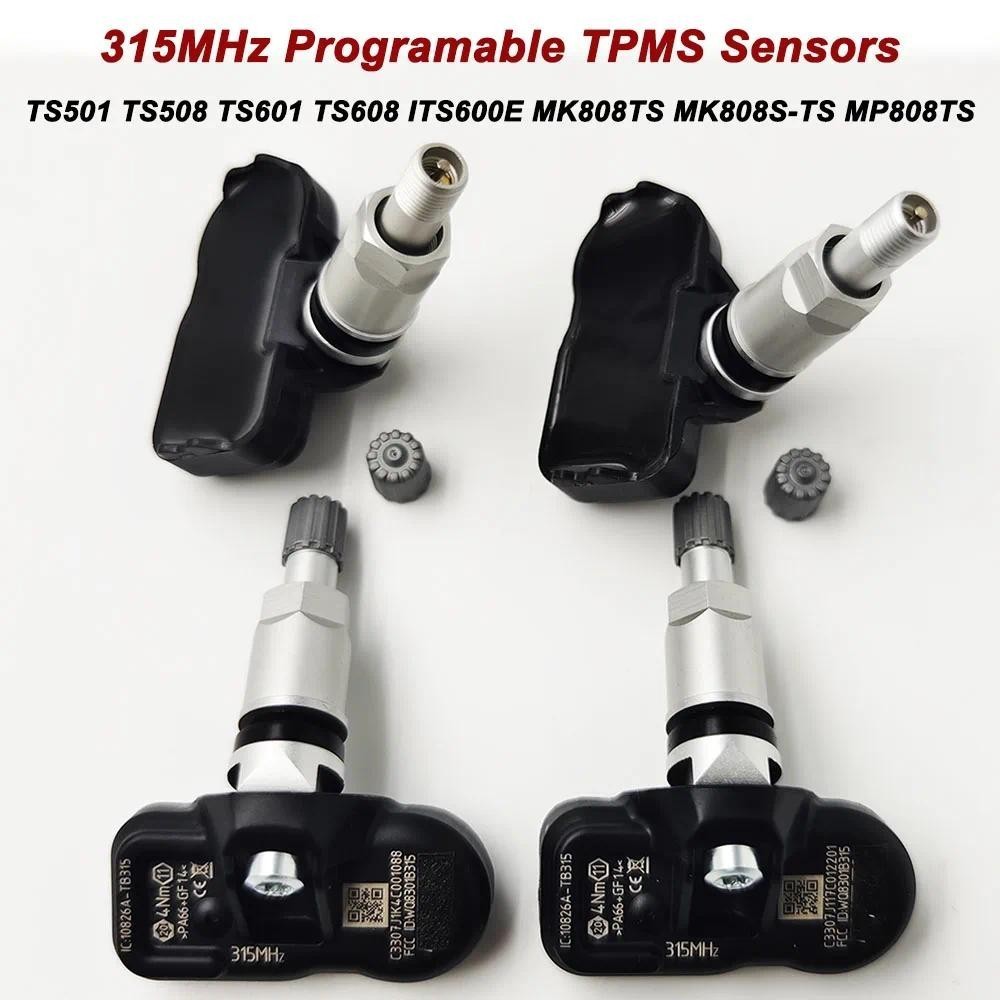 1/4pc Substituição Autel MX-Sensor Programável 315 MHz TPMS Para Universal Ferramenta De Pressão Dos Pneus Metal TS601 T