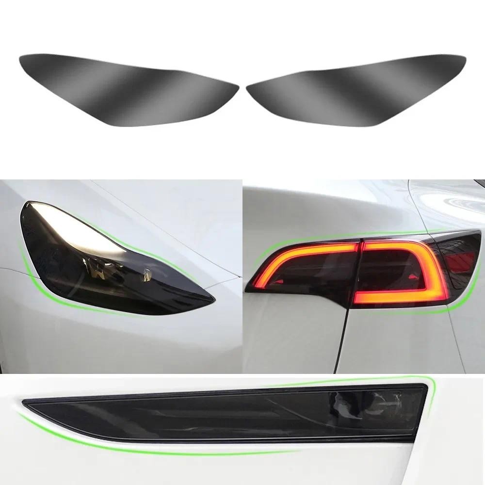 Para Tesla Modelo 3 Ysx TPU Farol Enegrecido Lanterna Traseira Foglight Película Protetora Lâmpada Filmes De Mudança De