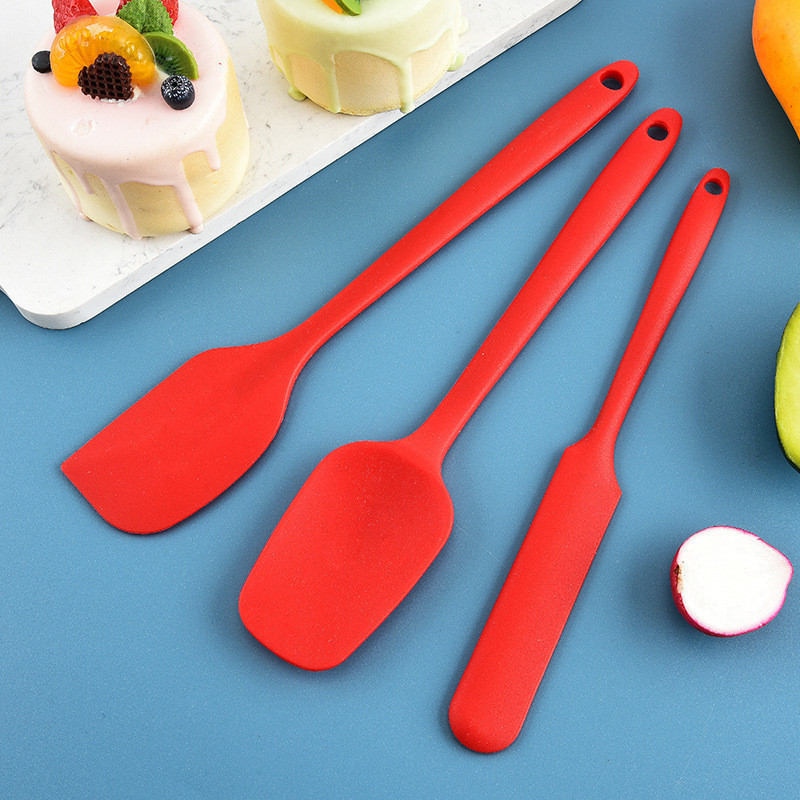 Conjunto de 6 Espátulas de Silicone para Bolo e Creme, Resistente ao Calor e Antiaderente, Utensílios de Cozinha IX32