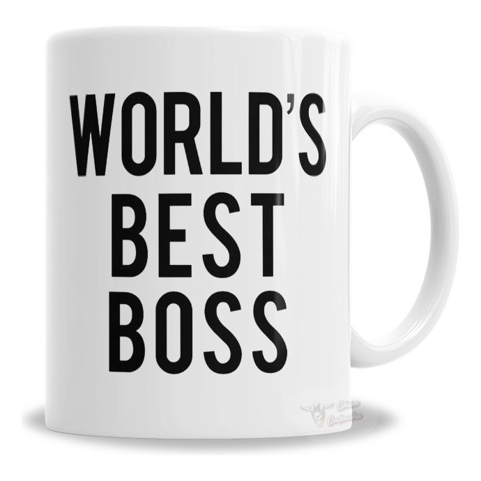 Caneca Porcelana Personalizada The Office World's Best Boss - com Caja Porcelana 325ml | Presente Criativo Café Chá P...