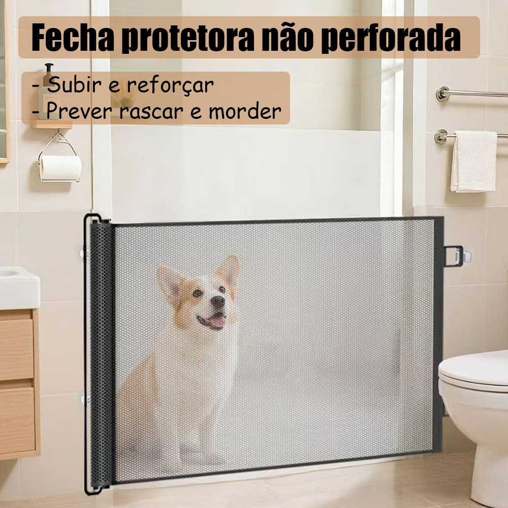 Não ocupa espaço Cerca para animais Retrátil Pet tela portão Cerca de proteção Cerca para bebês Isolar um animal