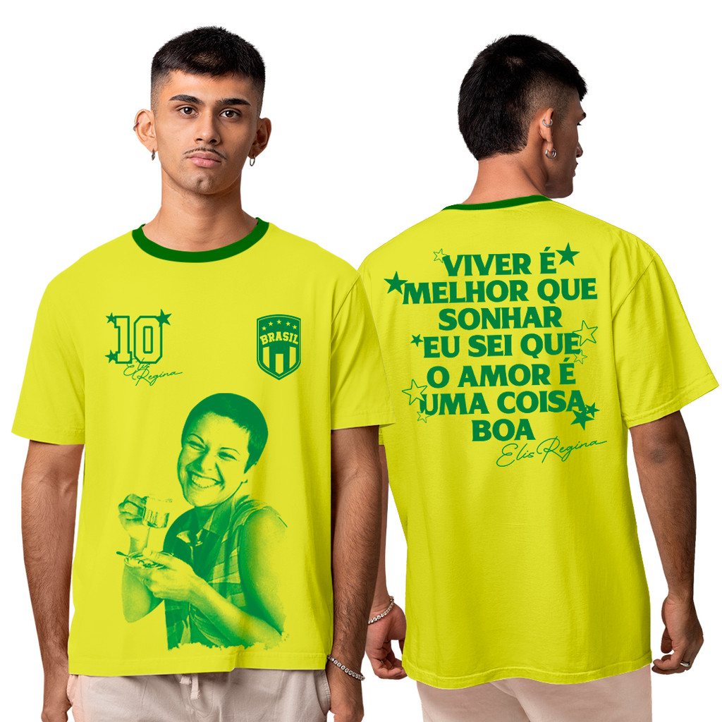 Camiseta Algodão Unissex Elis Regina Copa do Mundo Brasil Core 2026 FC Tshirt Masculino & Feminino