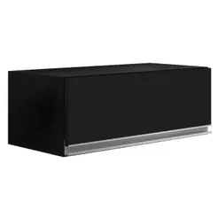 Armário Aéreo de Cozinha Para Geladeira 70cm Texas Preto - Lumil Móveis